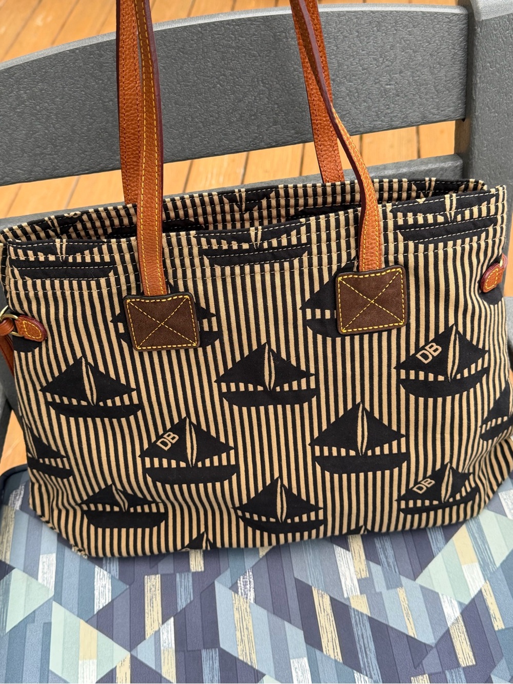 ⛵️Donney & Bourke Vintage Sailboat Tote⛵️ - Picture 4 of 12